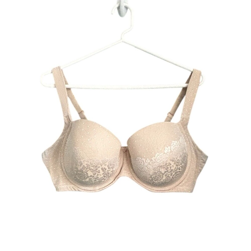Soma Stunning Support Full Coverage Nude Lace-Detail T-Shirt Bra Size 38DD
